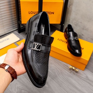 sepatu lv cowok slip on pria men shoes loafer terbaru - Fashion