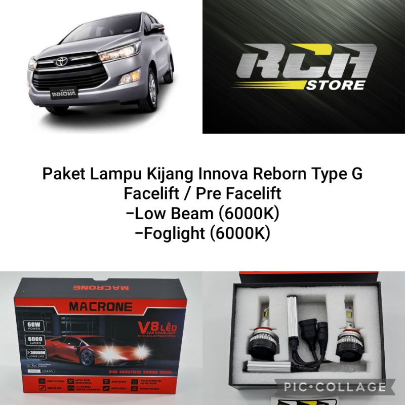 Jual Paket Upgrade Lampu Led Innova Reborn Type G (6000K) | Shopee ...