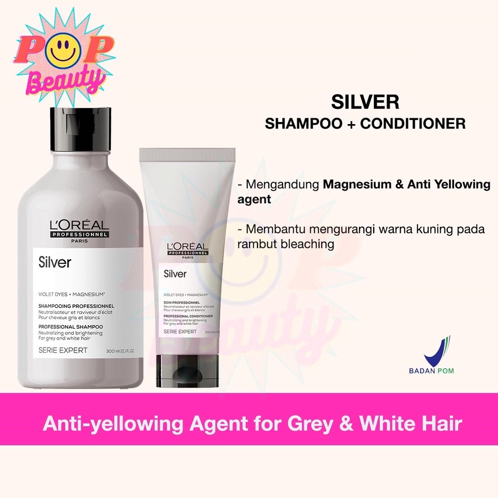 Jual Loreal Silver Expert Series Shampoo Conditioner For Grey / White