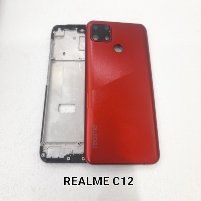 Jual kesing housing casing full set realme c12 frame + backdoor ...