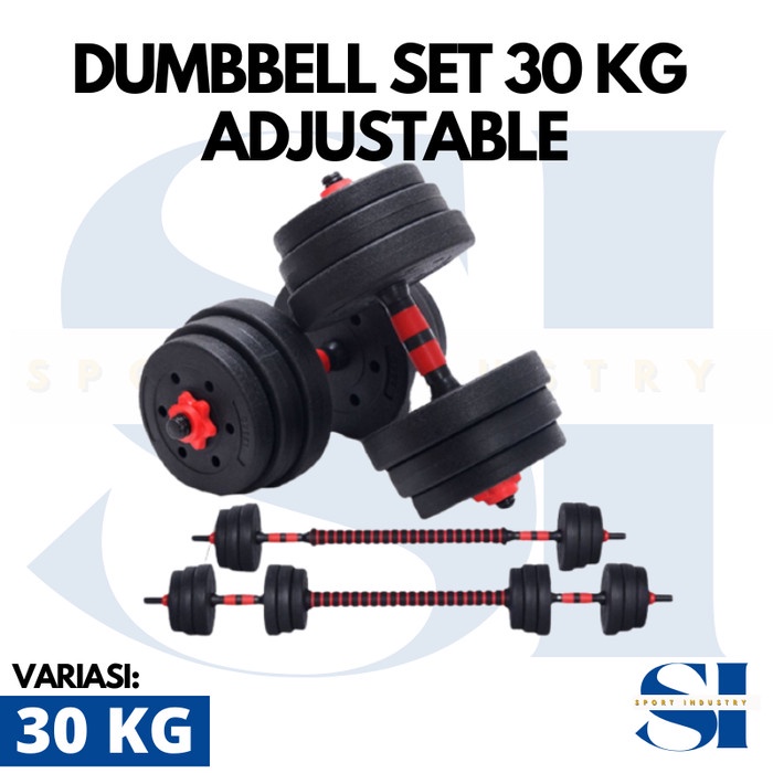 Jual Dumbbell Set 30 KG Adjustable | Dumbel PVC Barbell 30 KG | Shopee ...