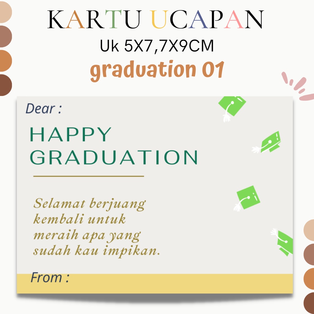 Jual KARTU UCAPAN GRADUATIONS/GRADUATION/SELAMAT WISUDA KERTAS ART UK ...