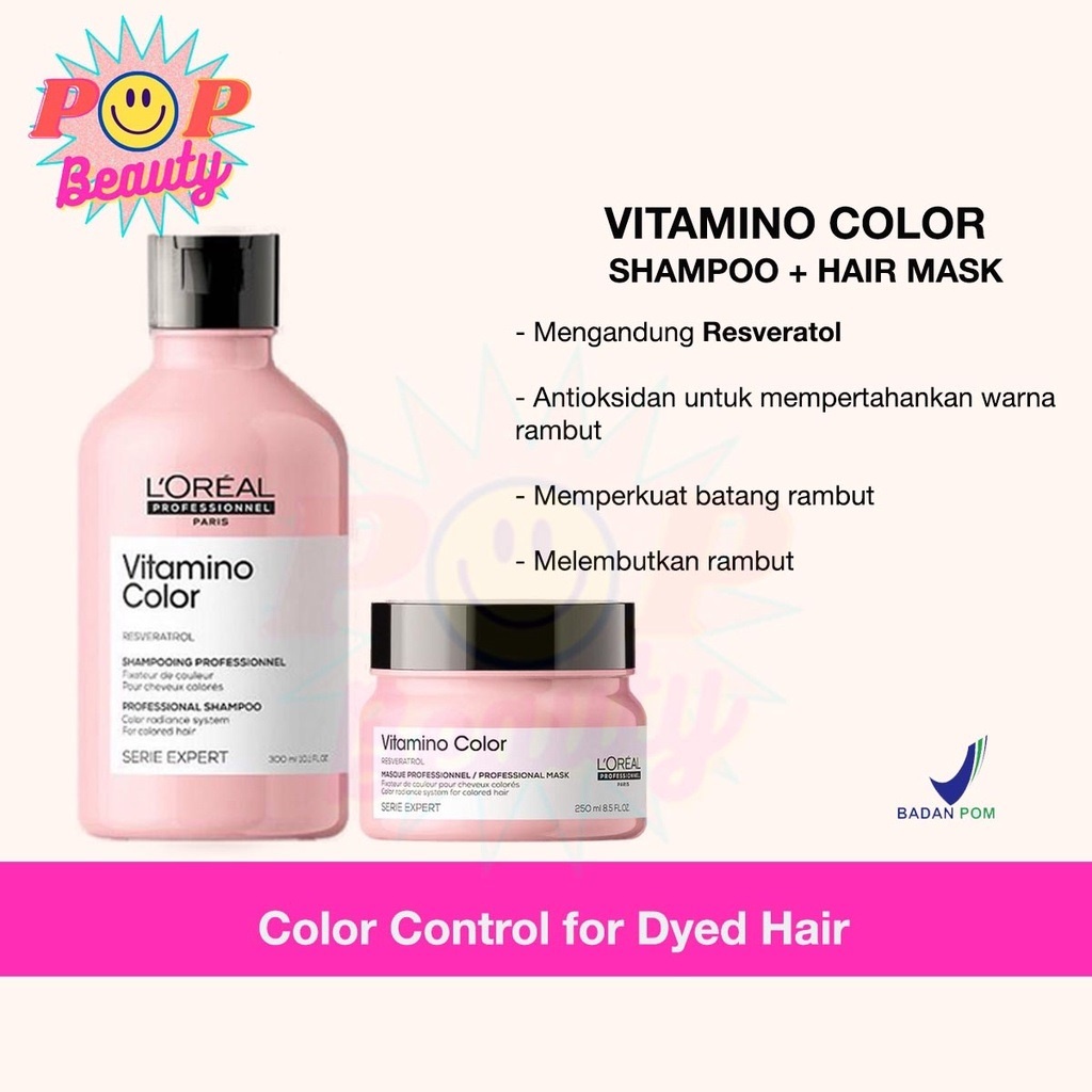 Jual Loreal Serie Expert Vitamino Color Shampoo Conditioner Hair Mask