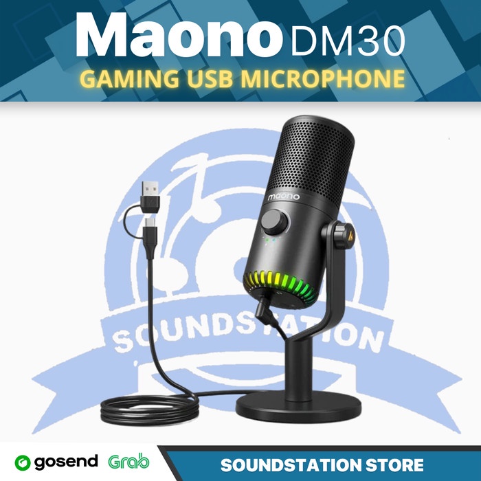 Jual Maono DM30 RGB Programmable Gaming USB Microphone | Shopee Indonesia