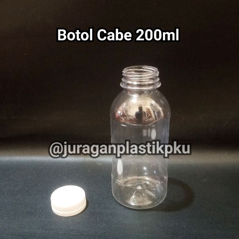 Jual Botol Plastik Cabe 200ml | Botol Cuko Pempek Saos Susu Minuman 200 ...