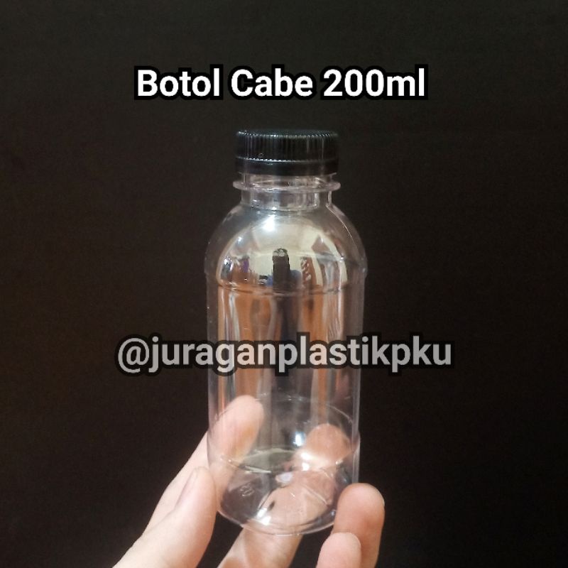 Jual Botol Plastik Cabe 200ml | Botol Cuko Pempek Saos Susu Minuman 200 ...