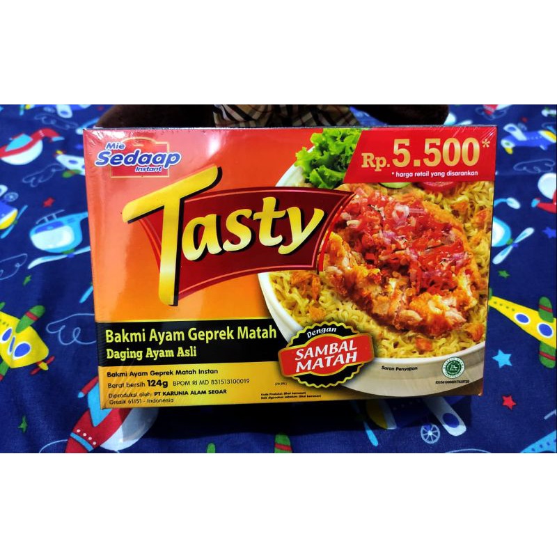 Jual Sedaap Tasty Mie Instant Bakmi Ayam Geprek Mata 124gr Shopee