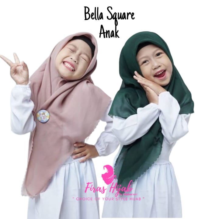Jual HIJAB SEGIEMPAT KIDS / HIJAB ANAK / BELLASQUARE ANAK / JILBAB ANAK