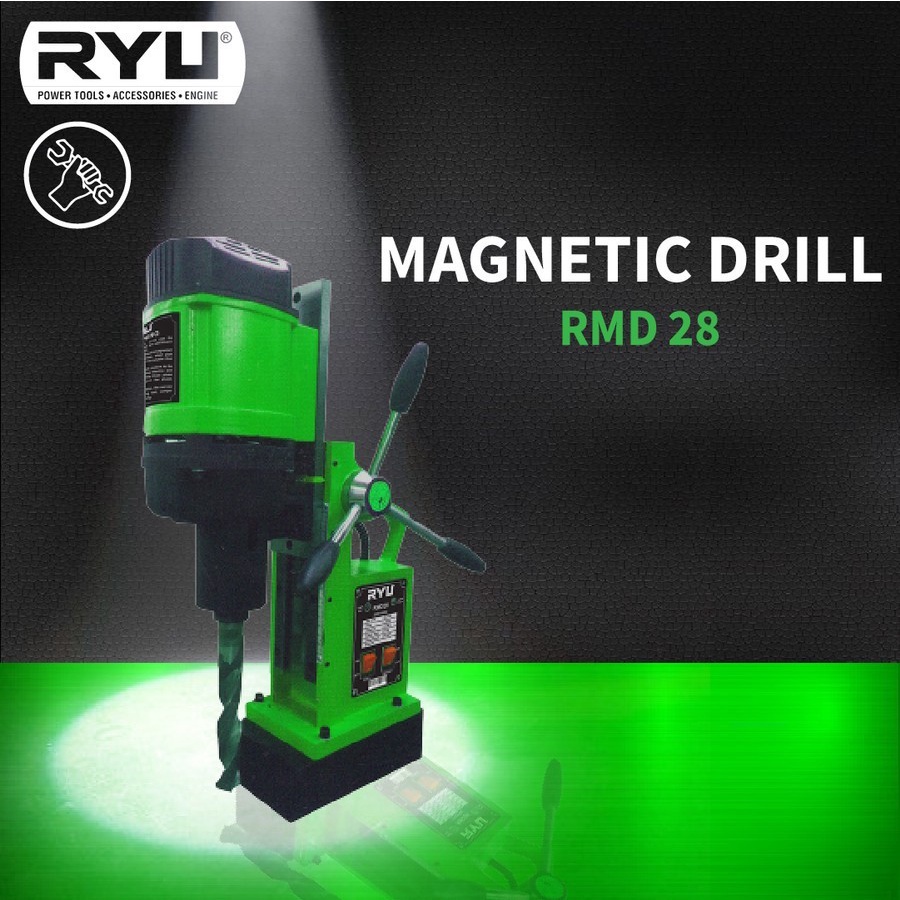 Jual Ryu Magnetic Drill RMD 28 MM 1100 Watt Mesin Bor Magnet RMD28 28MM ...