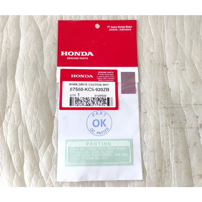Jual sticker stiker striping label drive caution penting tangki honda ...
