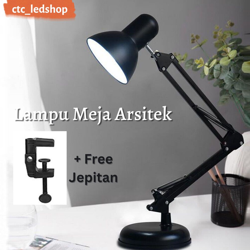 Jual Lampu Meja Kerja Arsitek Lampu Meja Belajar Lampu Baca Jepit