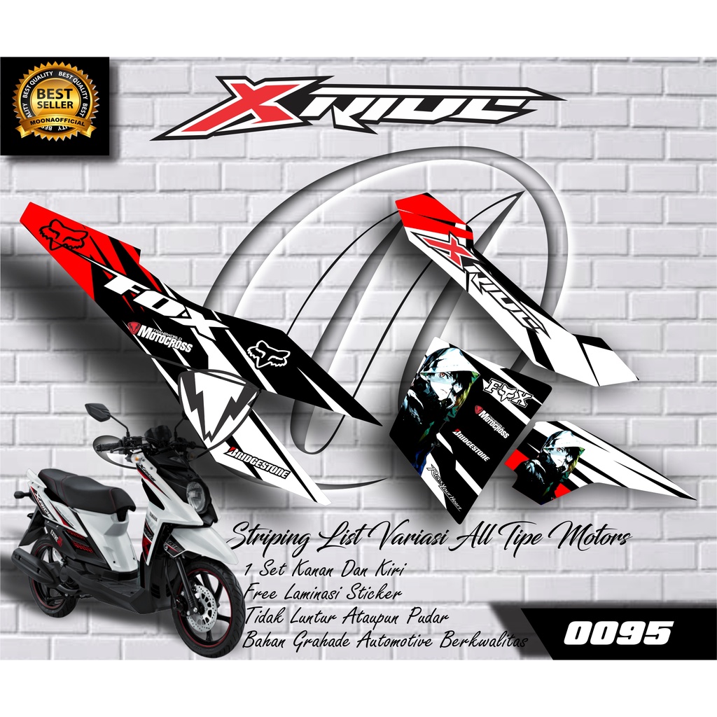 Jual 0095 STICKER LIST VARIASI X RIDE - STIKER VARIASI X-RIDE ...