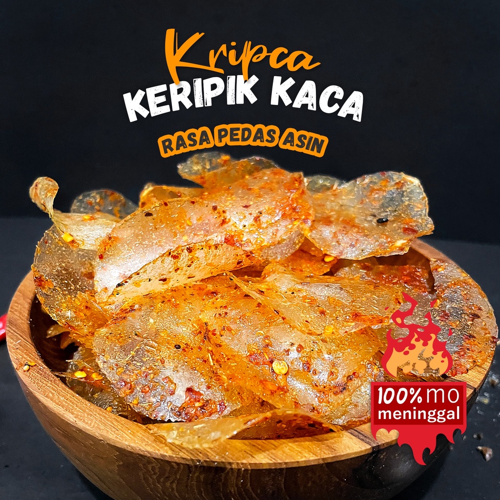 Jual Yasnack Keripik Kaca Pedas Asin Kripca 1 4 Kg 250 Gr Shopee