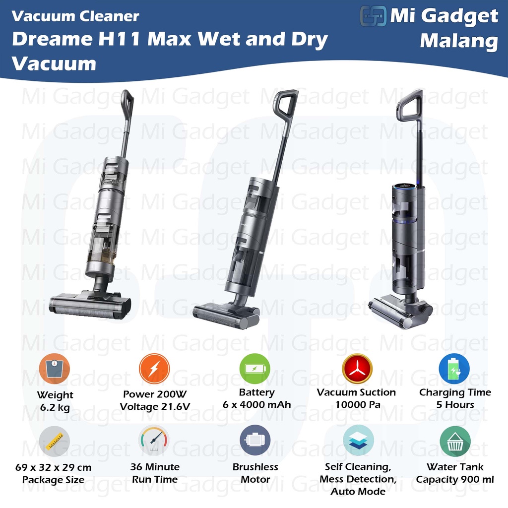 Jual Dreame H11 Max Wet and Dry Vacuum Cleaner 10000Pa SelfCleaning