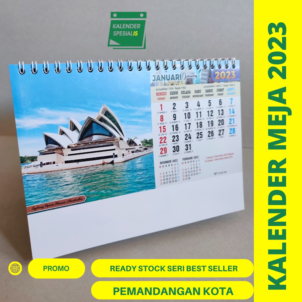 Jual Kalender Meja 2023 Murah Kalender 2023 Meja Kalender Meja 2023 Aesthetic City View 