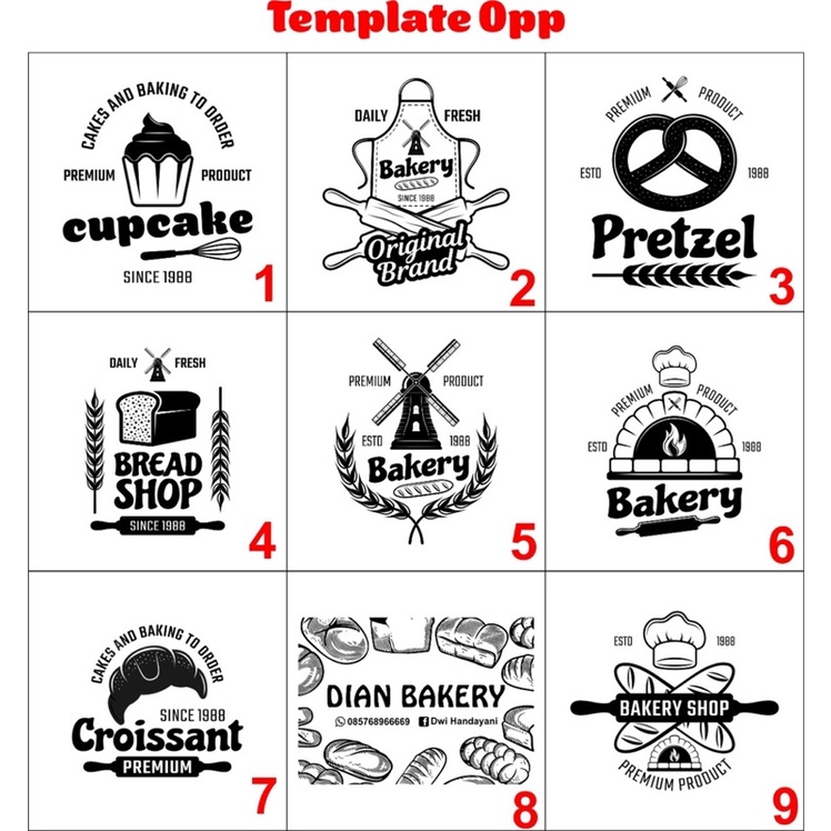 Jual Sablon Plastik Opp Roti 13x13 sablon 1000pcs Sablon Plastik Murah ...
