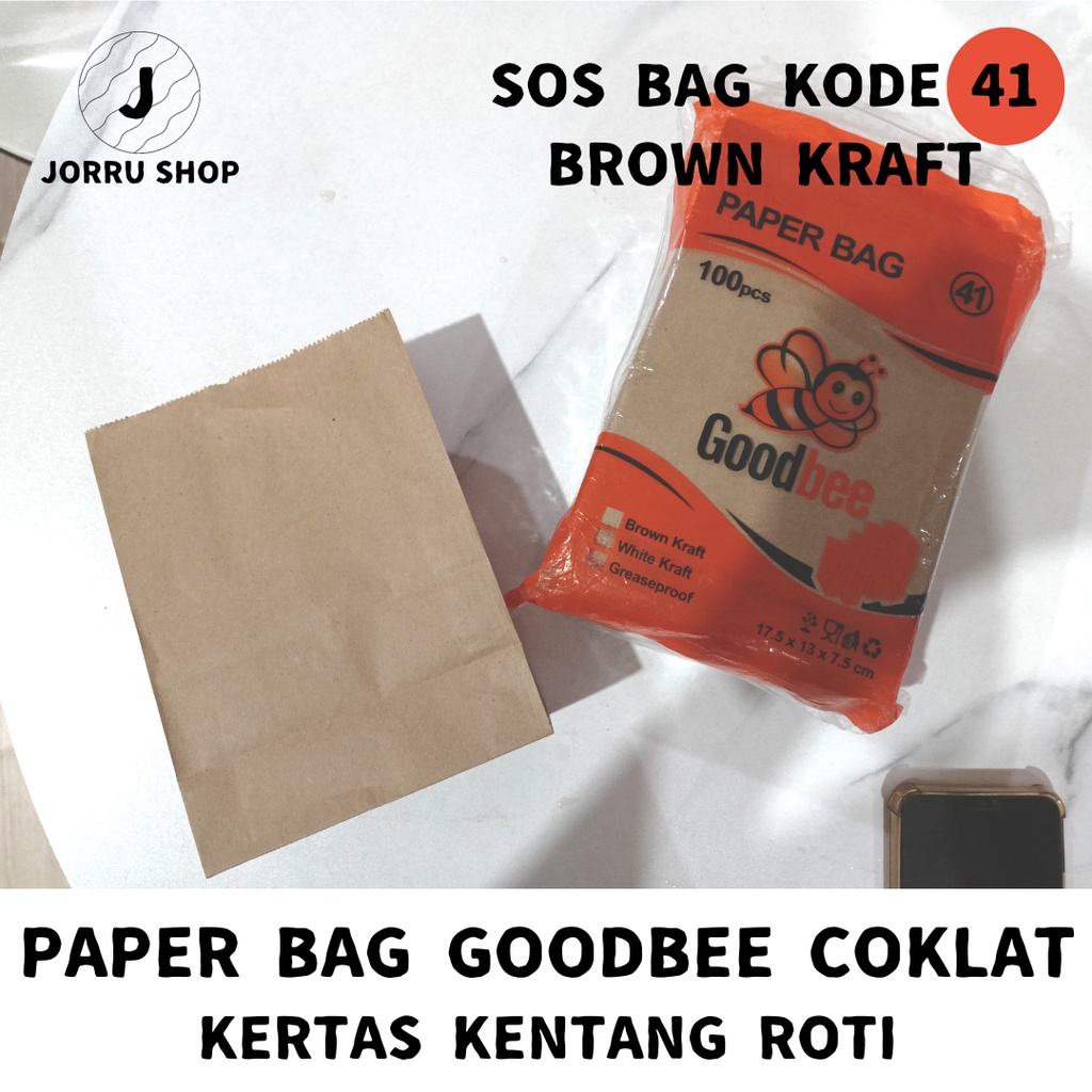 Jual PAPER BAG KODE 41 - BROWN KRAFT - KERTAS ROTI ISI 100 PCS | Shopee ...