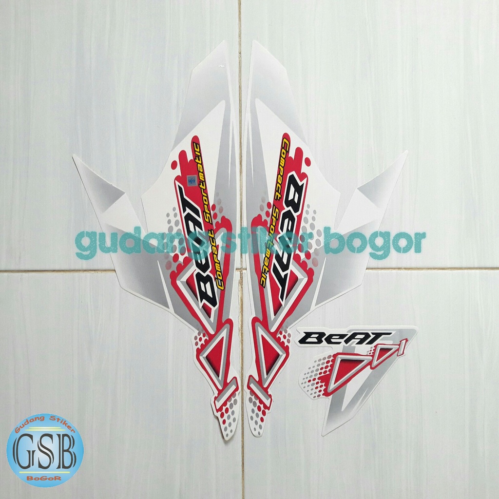 Jual stiker striping motor beat 2011 putih | Shopee Indonesia