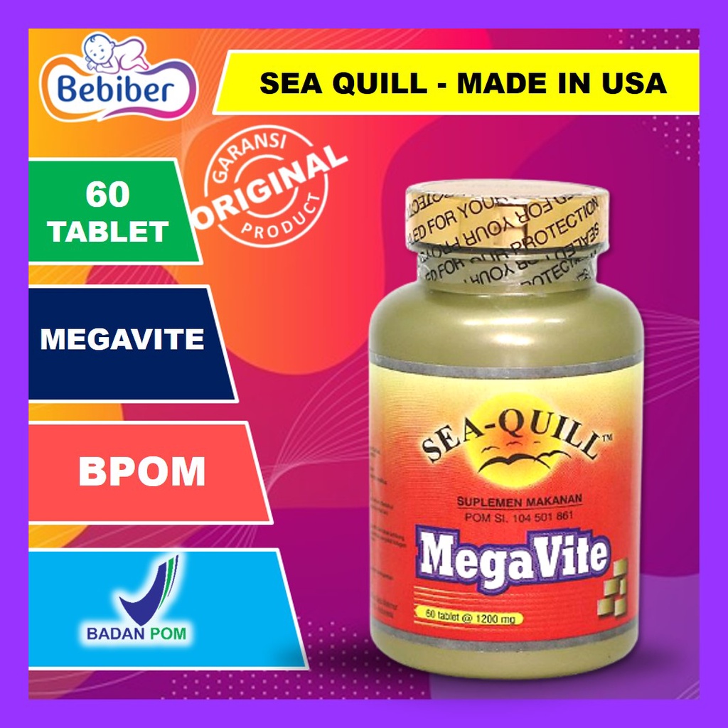 Jual Sea-Quill Megavite Isi 30s & 60s - Sea Quill - Seaquill - Vitamin ...