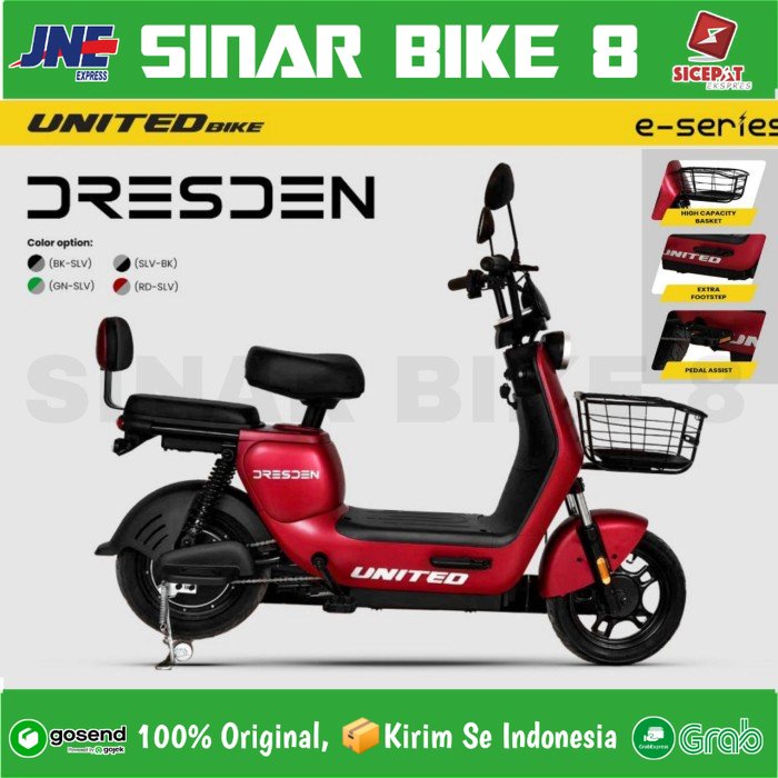 Jual Sepeda Listrik E Bike United Dresden Electric E Bike Watt Shopee Indonesia