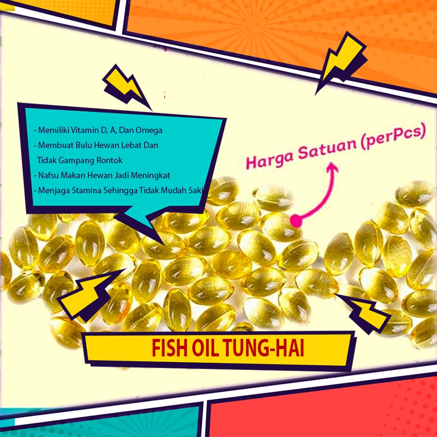 Jual Minyak Ikan Untuk Kucing/Anjing20 pilFish Oil Tung HaiFish Liver