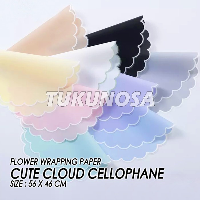 Jual FLOWER WRAPPING PAPER CUTE CLOUD CELLOPHANE - KERTAS BUKET MOTIF ...