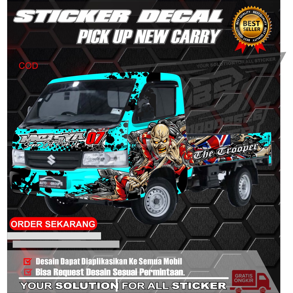 Jual DECAL STICKER PICKUP SUZUKI NEW CARY/DEKAL STIKER MOBIL PICKUP