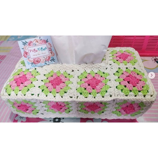 Jual TEMPAT TISU RAJUTAN - TISSUE BOX GRANNY SQUARE - VIRA CRAFT ...