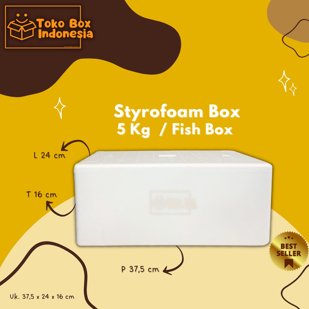 Jual Styrofoam Box 5 kg / Styrofoam Fish Box / Sterofoam Fish Box