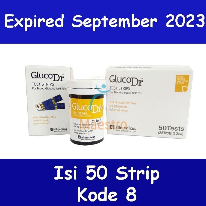 Jual Strip Glucodr Isi Biosensor Gluco Dr Tes Gula Darah Agm Pcs Shopee Indonesia