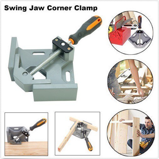 Jual Corner Clamp Catok Klem Kayu Sudut Siku Swing Jaw Vise Catok