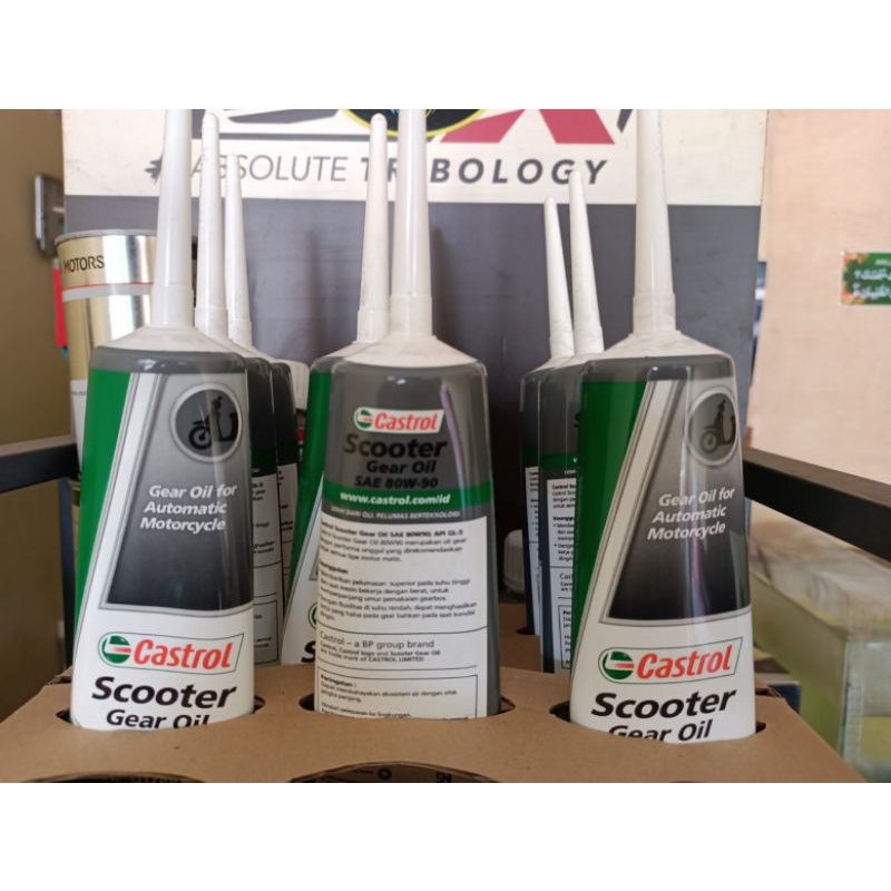 Jual oli gardan castrol scooter gear oil SAE 80w90 ukuran 120ml