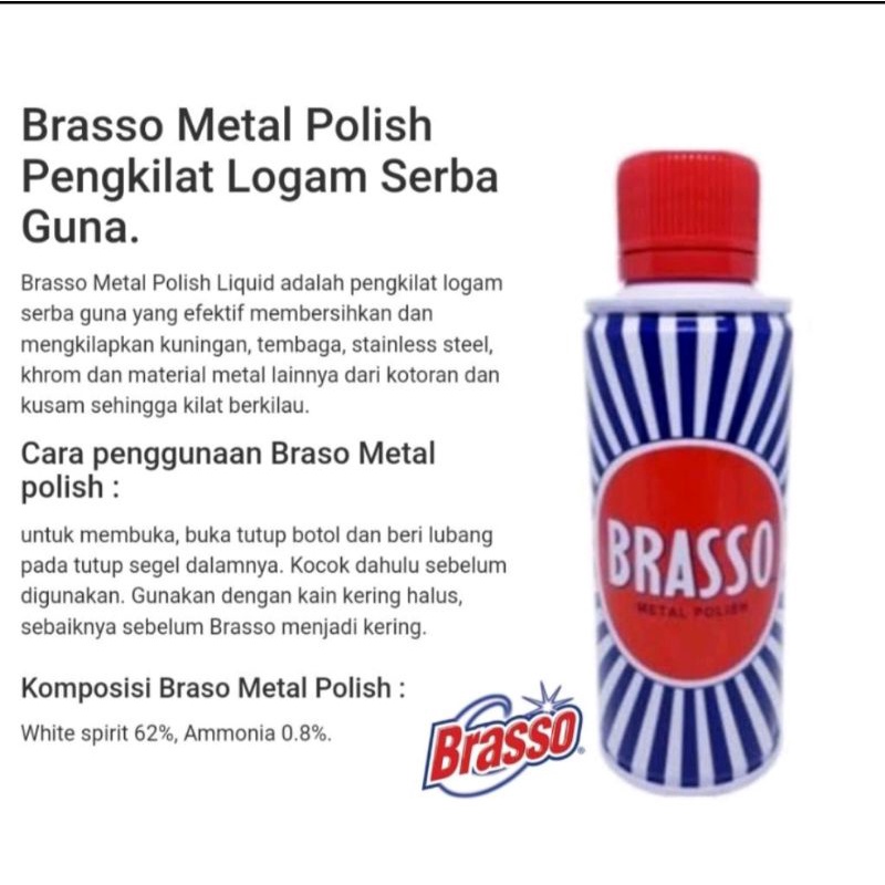 Jual Brasso Metal Polish Pengkilap Logam 100 ML Shopee Indonesia