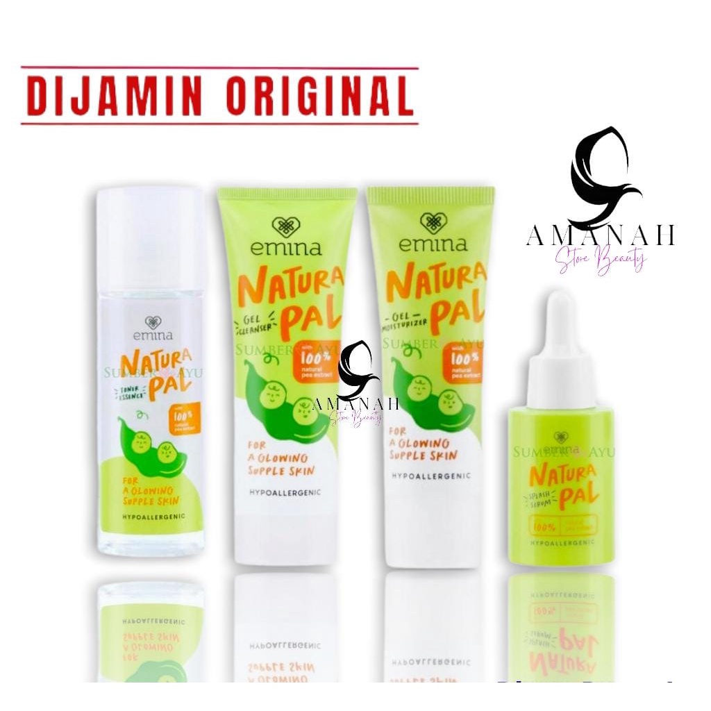 Jual EMINA Natural Pal Series(Gel Cleanser/Toner/Serum/Moisturizer Gel