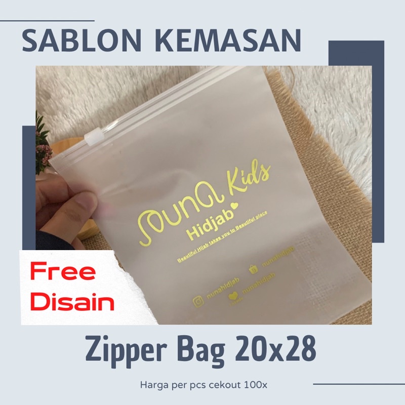 Jual Sablon Plastik Zipper X Costum Sablon Free Desain Harga Per Pcs Minimal Order Pcs