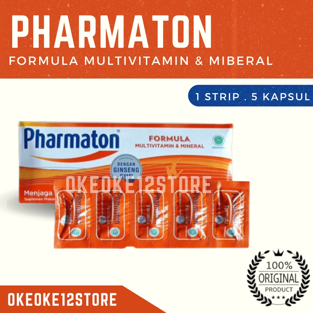 Jual Pharmaton Formula 1 Strip. Multivitamin & Mineral 5 Kapsul ...