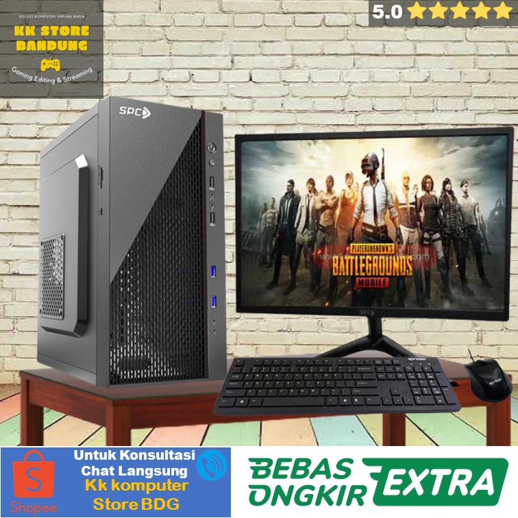 Jual PC SERVER INTEL CORE I3 12100 RAM16/8GB PC SERVER FULSET MONITOR ...