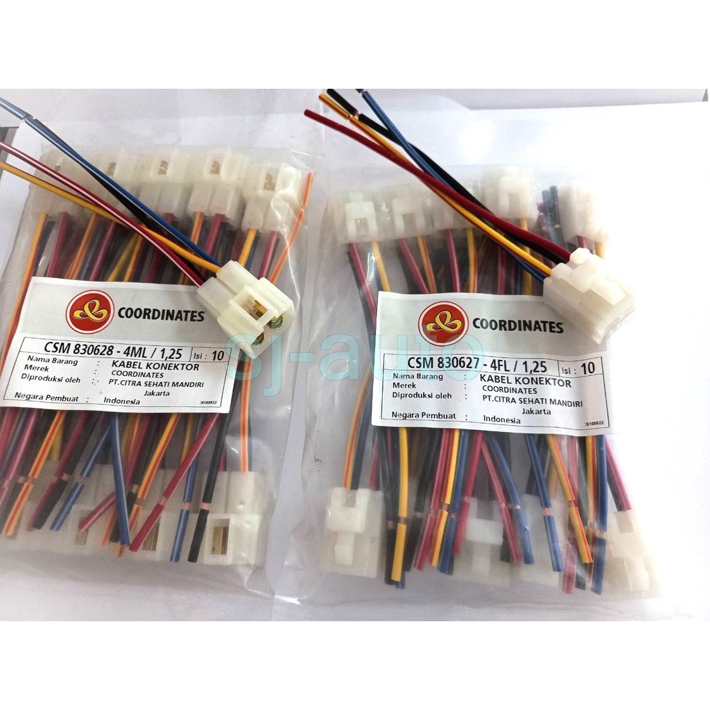 Jual Soket isi 4 dengan kabel dan pengunci merk Coordinates connector 4 ...