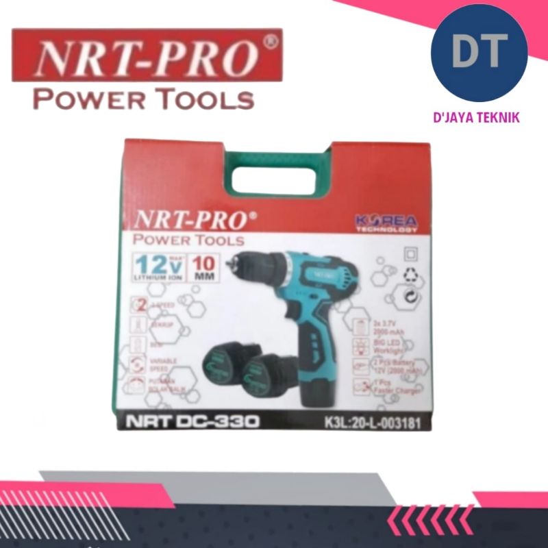 Jual Mesin Bor Baterai Mesin Bor Cordless Nrt Pro Dc 330 Set Heavy