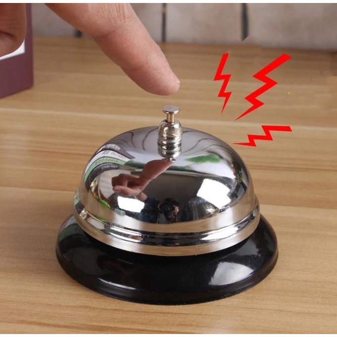 Jual Bel Meja Stainless Steel Desk Call Bell Front Desk Restoran Kasir