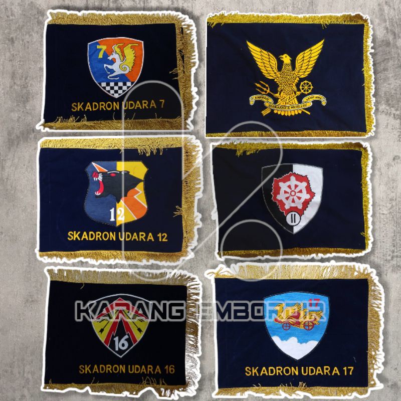 Jual Bendera Bordir Pataka Custom Tni Au Shopee Indonesia