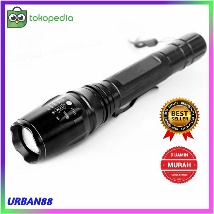 Jual Senter Senter Police Swat Led Cree T6 3800 Lumens 2 Baterai 18650 ...