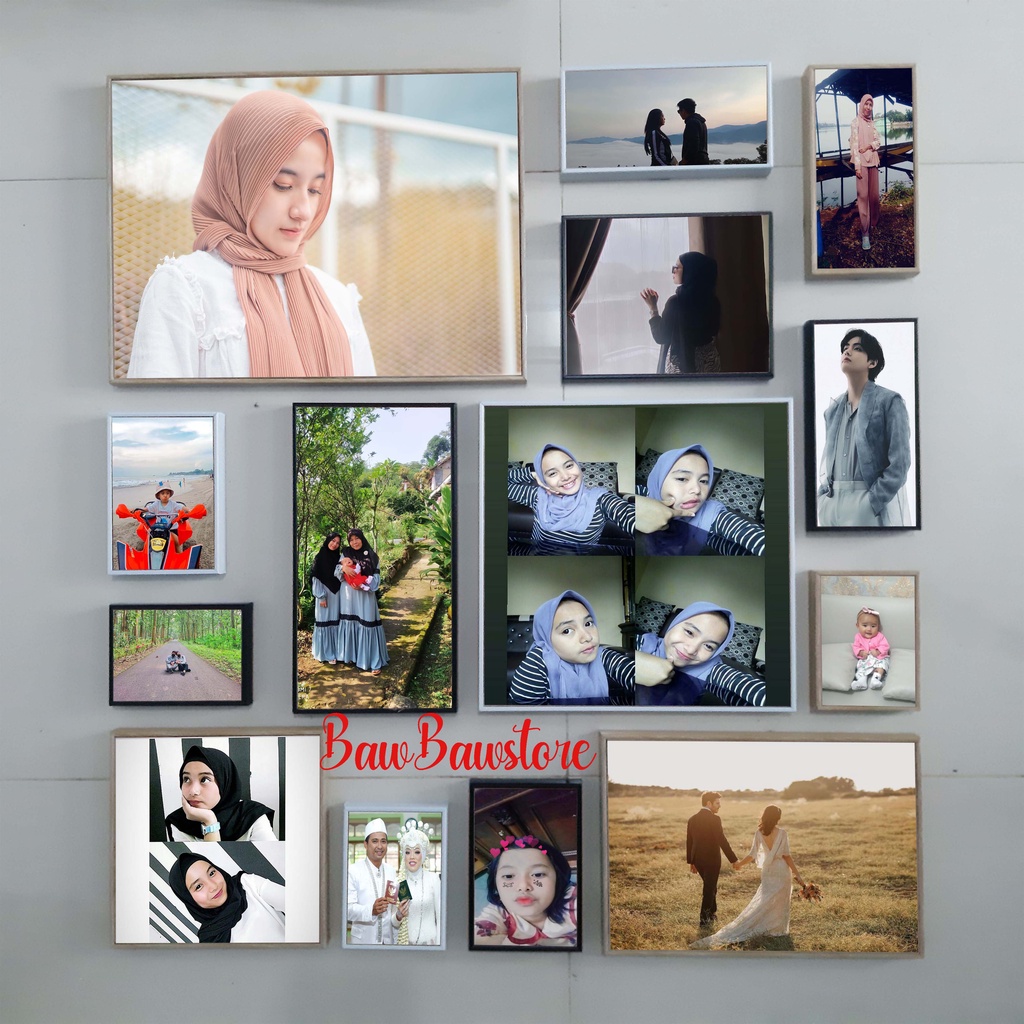 Jual Cetak Foto + bingkai 3D FrameBox Wall decor Bisa di pajang di