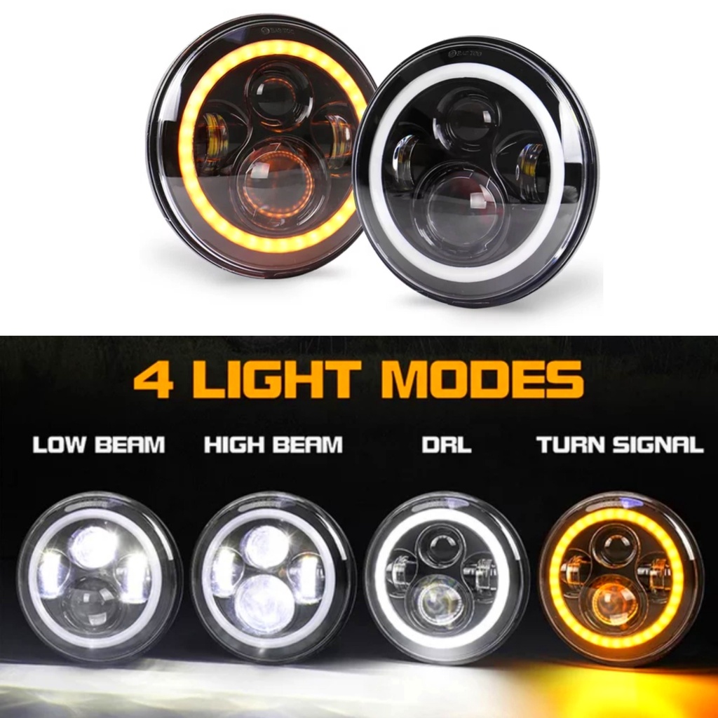 Jual Lampu depan Daymaker 7 inch japstyle cb Chopper Bobber custom Jeep ...