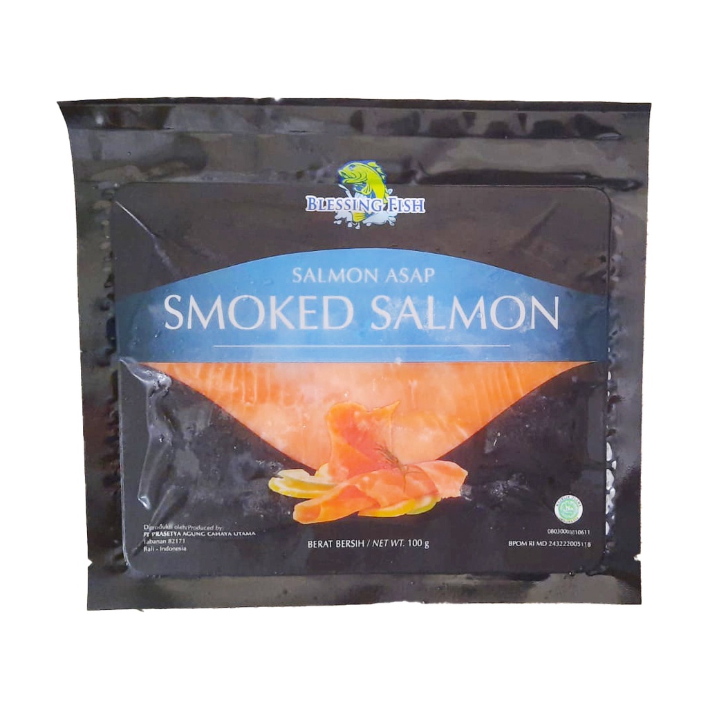 Jual Blessing Fish SMOKED SALMON Slice 100 gr | Salmon Asap Premium ...