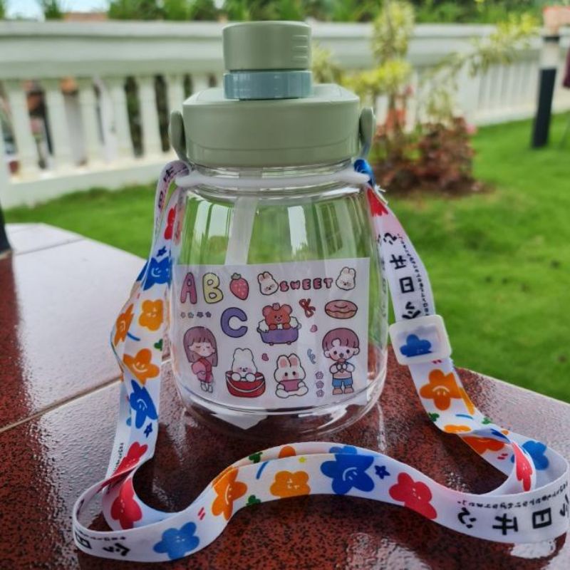 Jual Botol Minum Time Motivasi Gradasi 1300 ml Sticker 2D+3D Gemoy (1,3 ...
