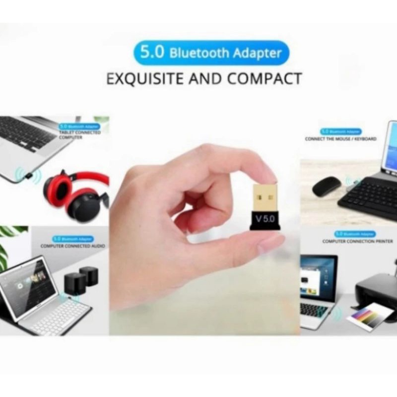 Jual Bluetooth Dongle Adapter USB Versi 5.0 v5.0 Computer Laptop STB ...