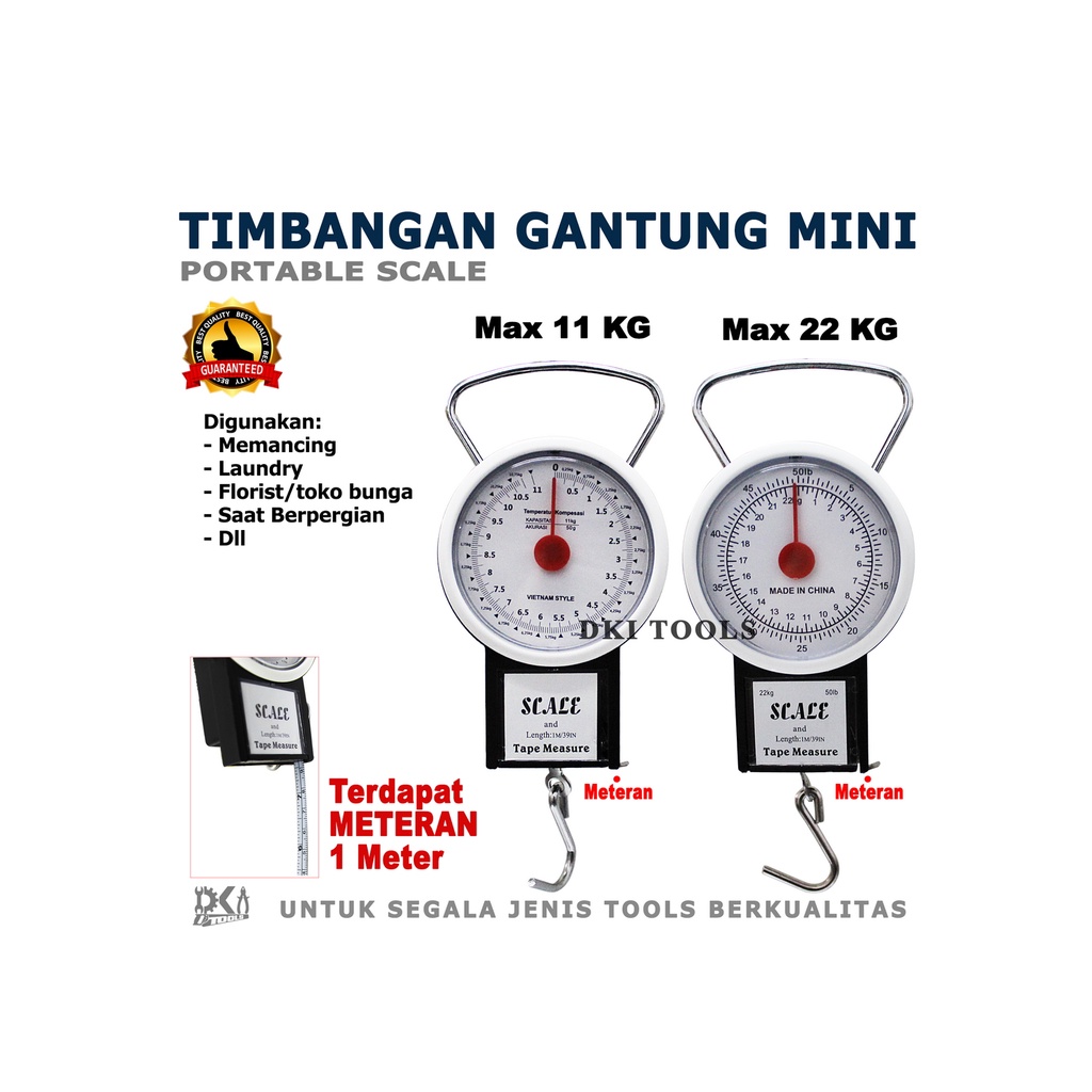 Jual Timbangan Gantung Plus Meteran Model Jarum Dan Kg Hanging Scale Shopee Indonesia