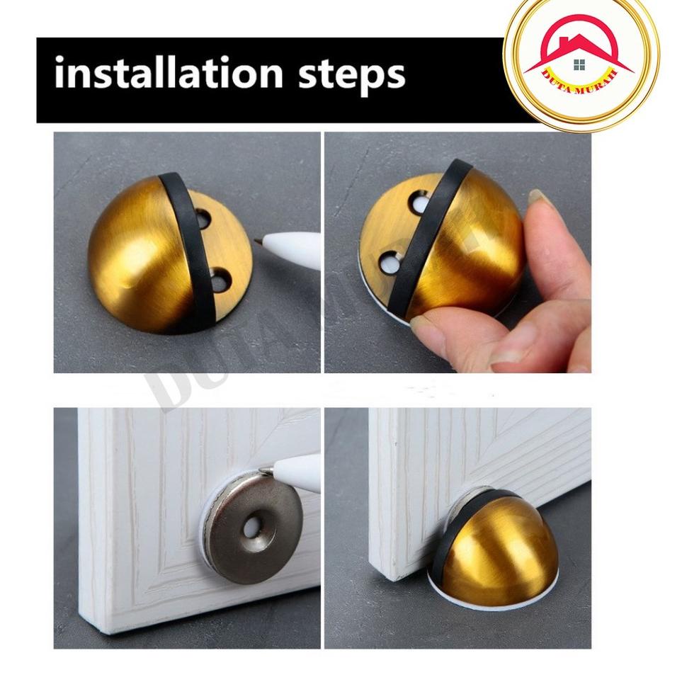 Jual Door Stop Stopper STAINLESS Bulat / Keong Penahan Pintu Lantai ...