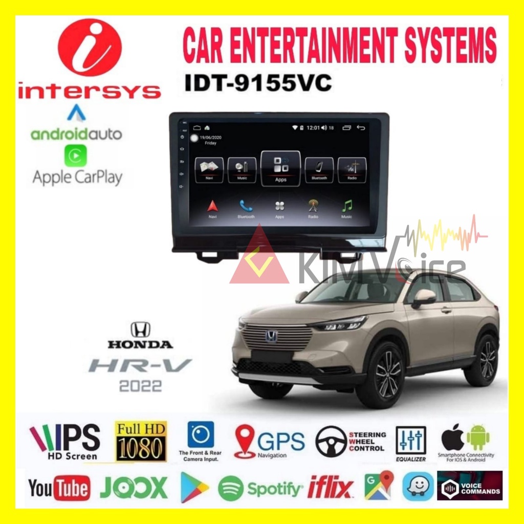 Jual Head unit Android Intersys 9 inch OEM HRV 2022 up Voice Command ...